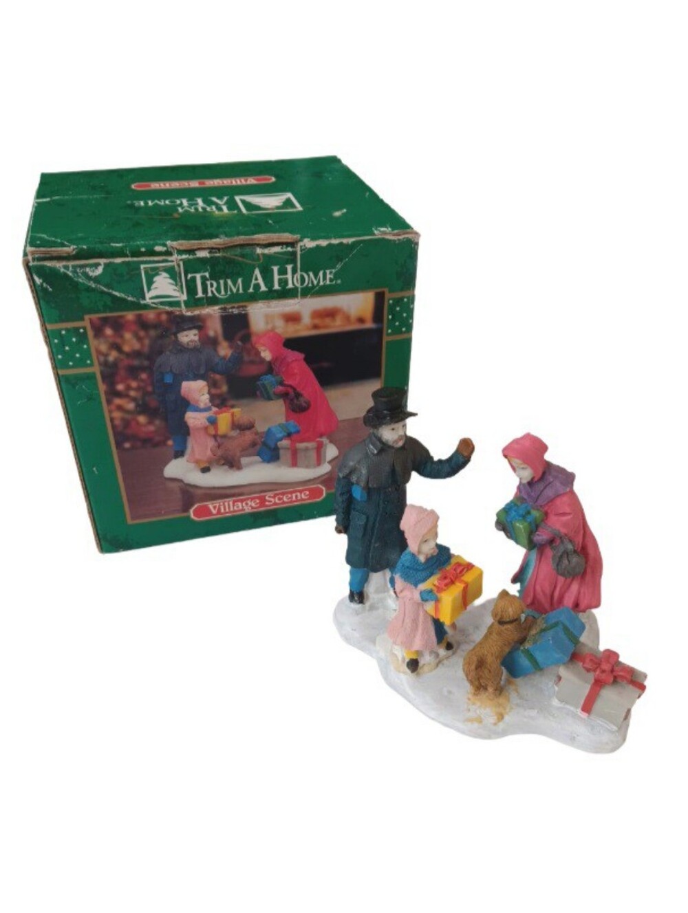 Vintage Trim A Home Family Christmas Village Figurine | Gifts | Dog